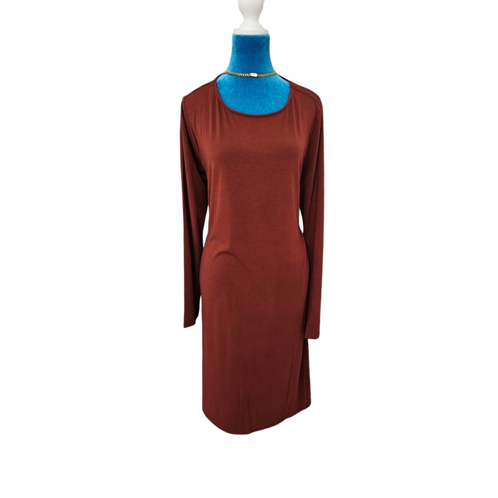 Zenana Long Sleeve Pocketed Casual Swing T-Shirt Dress Size 2x - Picture 2 of 16